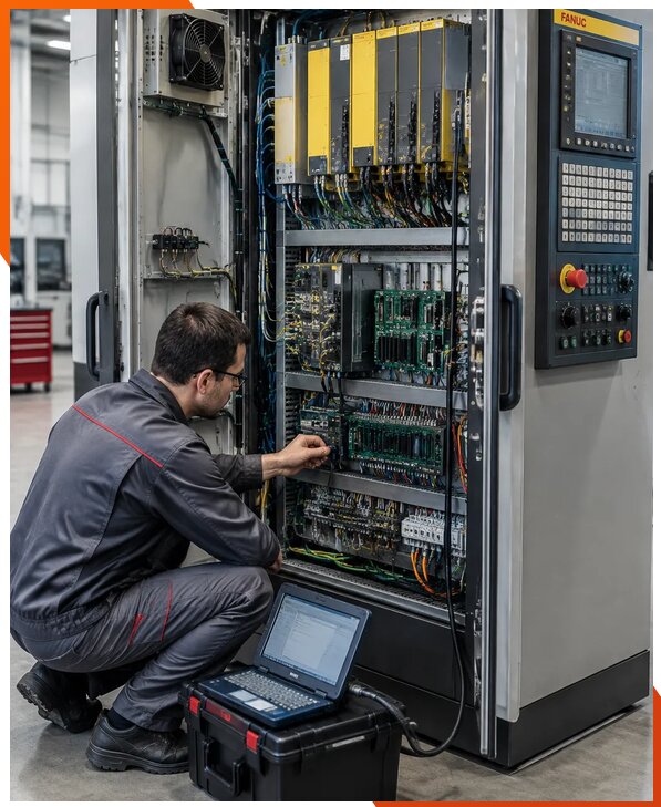 Ремонт систем ЧПУ FANUC промышленных станков в Холмске